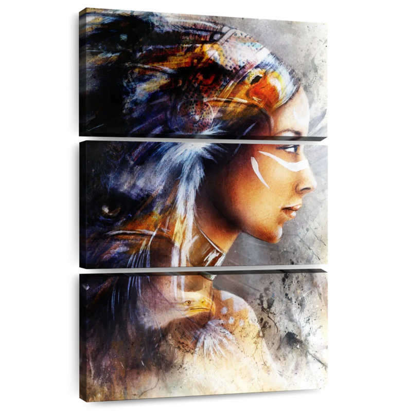 Lelar Indian Warrior, 74" H x 48" W