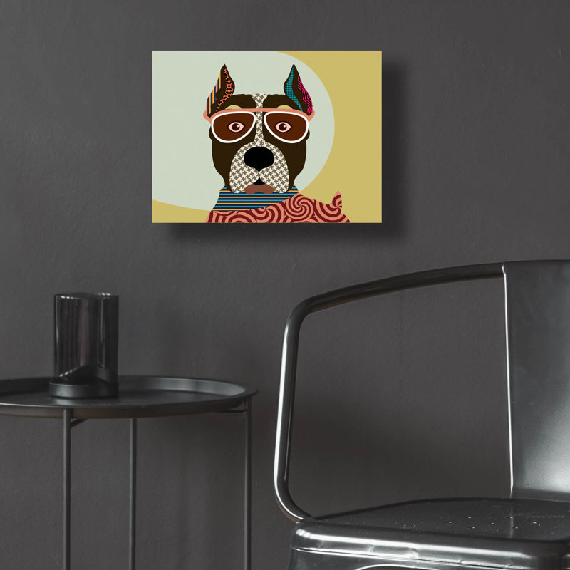 «American Staffordshire Terrier» par Lanre Adefioyue, H 12 pi x l 16 pi