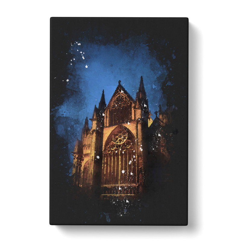 Lincoln Cathedral in England - Wrapped Canvas Painting Print, 50cm H x 35cm W x 3cm D