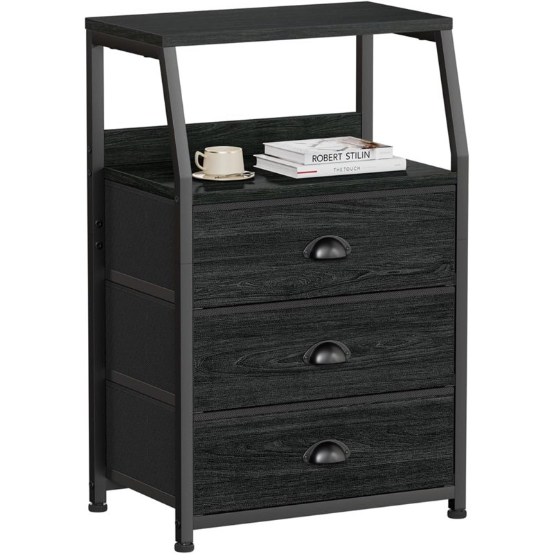 Travia 16.1'' Wide Storage Cabinet, Black