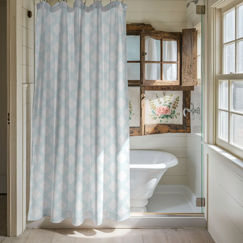 Blue Patterns - Premium Shower Curtain, 74"H x 71"W