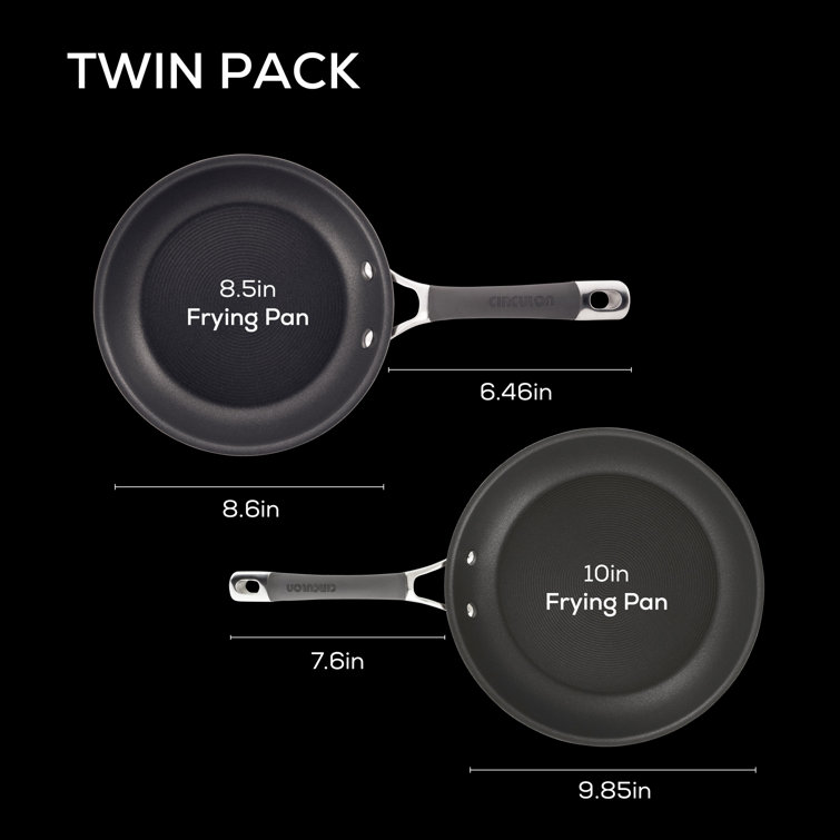 Circulon Symmetry Hard-Anodized Nonstick Frying Pan Twin Pack, 10