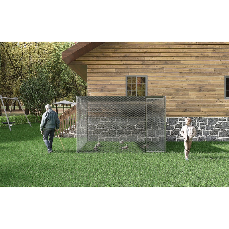 Enclos à poulets 13 x 8 x 6,5 pi, H 6,5 po x l 6,5 po x P 9,8 po