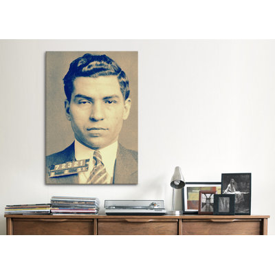 Charlie «Lucky» Luciano - Gangster Mugshot, reproduction de photo sur toile