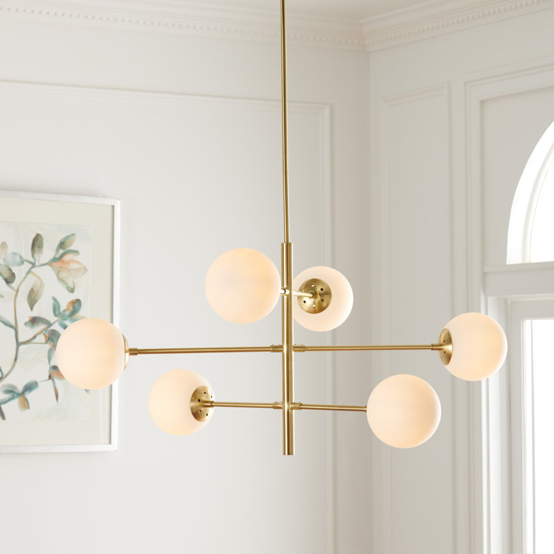 Alison 6 Light Metal Dimmable Chandelier