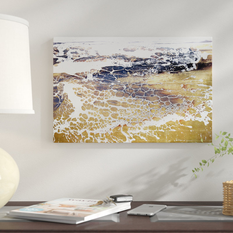 « english gold ix », reproduction d’impression sur toile, H 26 po x l 40 po x P 1,5 po, Toile tendue, Pas de tapis
