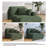 Bentura Oversized Upholstered Green Corduroy Chaise Lounge with Armrests & Throw Pillows-95259944-93799399