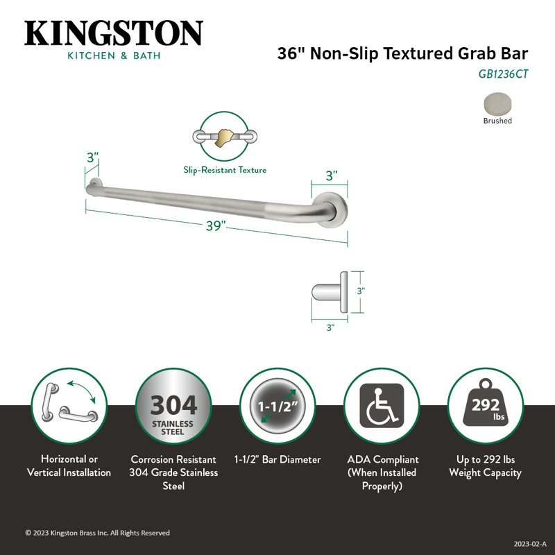 Barre d'appui Kingston Kingston, l 36 po