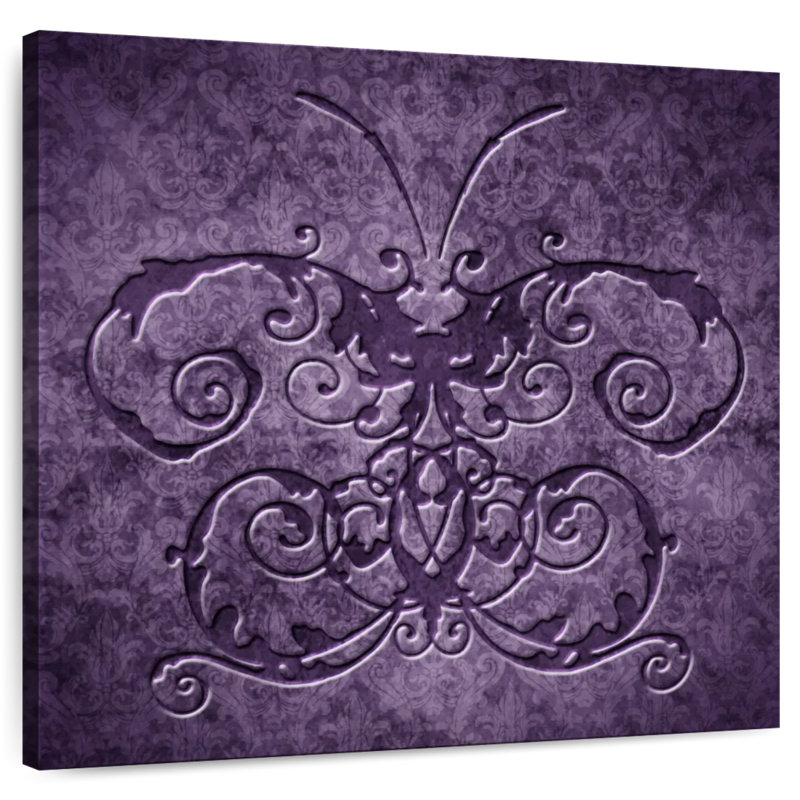 Kerner Purple Damask Butterfly