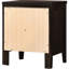 Table de chevet 2 tiroirs Cappuccino avec finition riche et chaleureuse, structure, double rangement pour la chambre à coucher, 26,57 pouces de hauteur, 21,43 de largeur, 15,08 de profondeur, rectangulaire et bois adapté en hauteur, largeur et profondeur