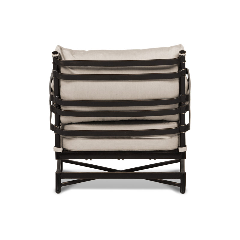 Lancaster Outdoor Ottoman, Cast Ash Sunbrella® Plainweave