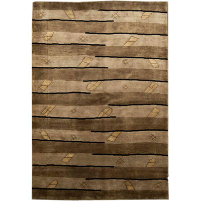 Hand-Knotted Wool TAUPE Area Rug