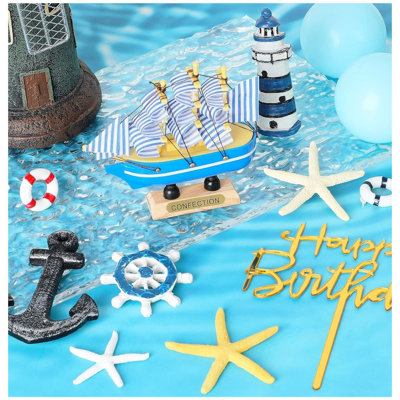 Nautical Pirate Cake Topper Set 19 Piece