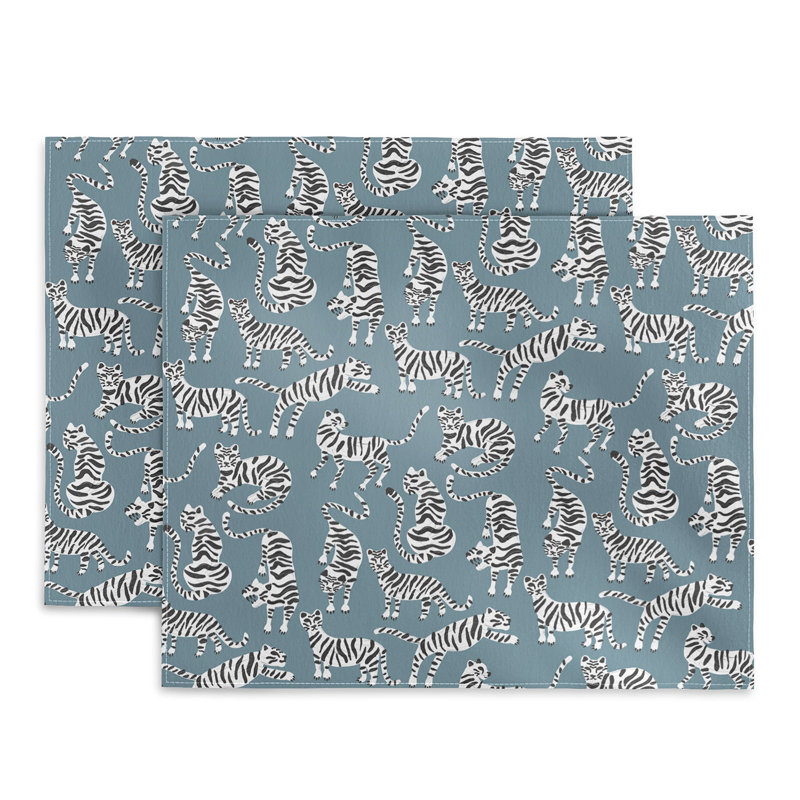 Napperon en coton 14 "Aleeshba Cat Coquillette Tiger Collection