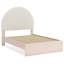 Lit double à panneau, commode et miroir Wistenpine