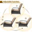 Chaise de patio inclinable avec coussins-1961868364