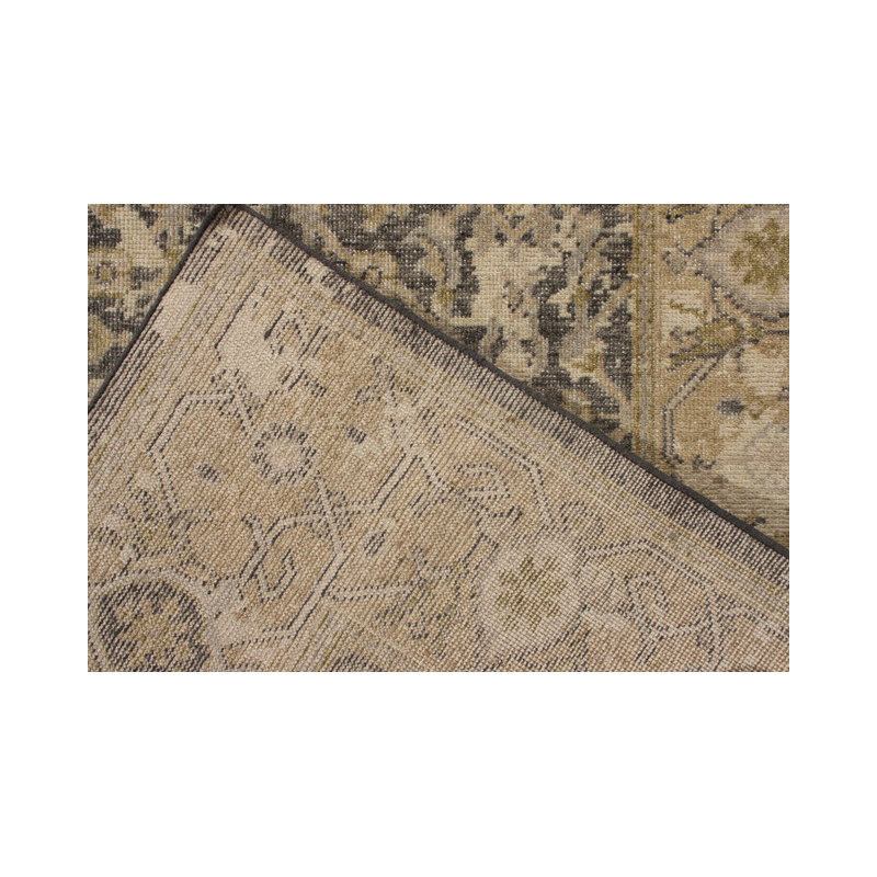 Distressed Homage Hand Knotted Wool Geometric Area Rug, Rectangle 12' x 15'