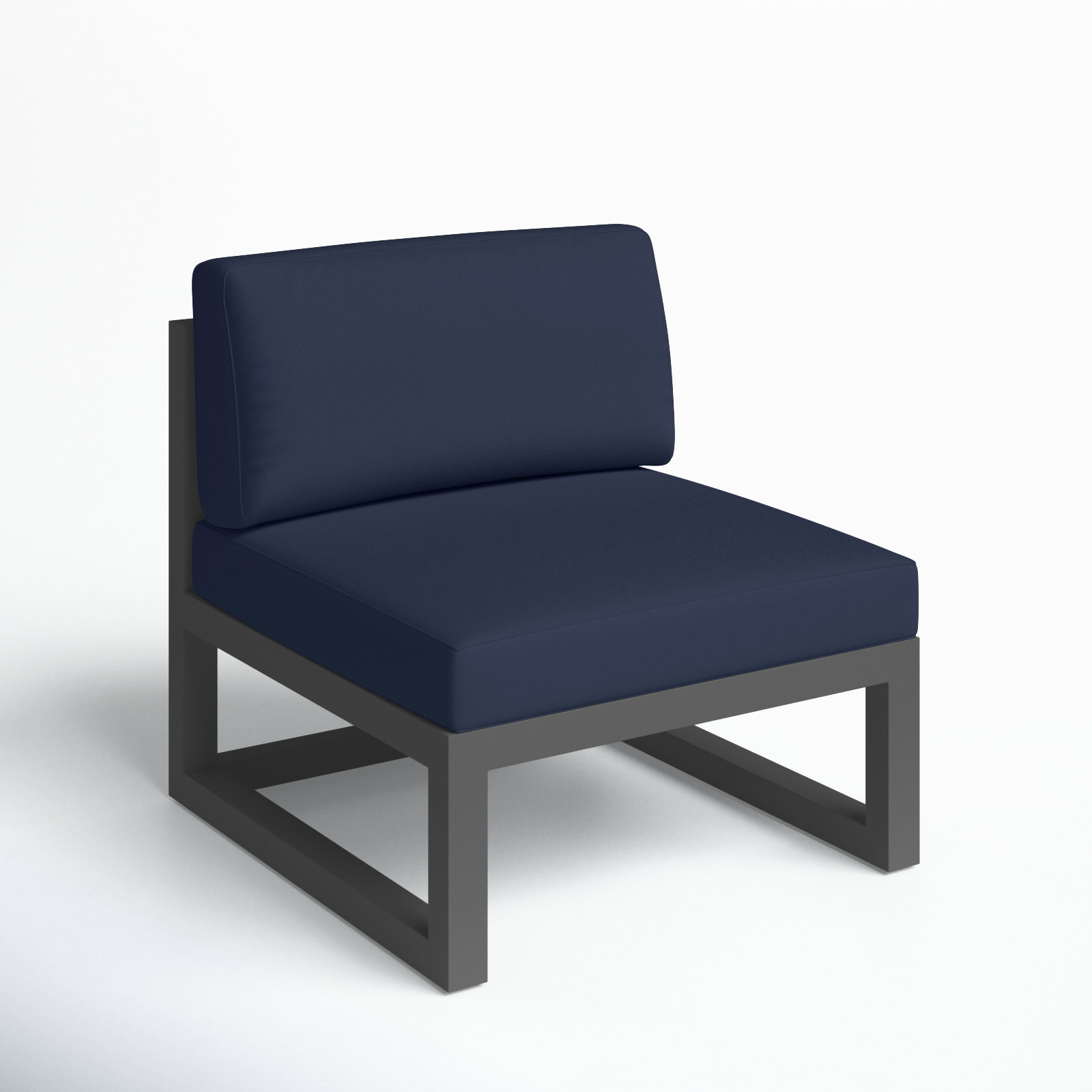 Smith Outdoor Lounge Chair with Sunbrella® Cushions, Spectrum Indigo, Slate