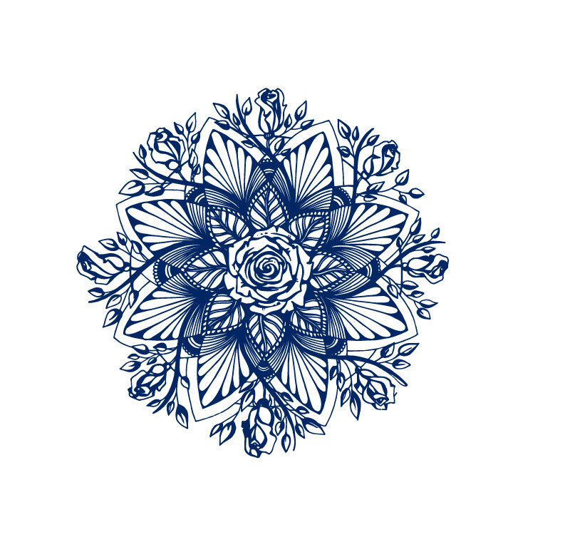 Décalcomanie murale Natazhat, Bleu foncé