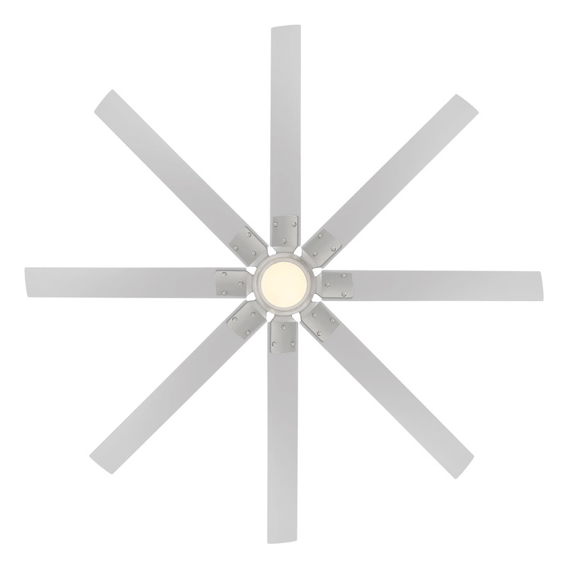 Renegade 8 - Blade Outdoor Integrated LED Smart Standard Ceiling Fan with Remote Control and Light Kit Included, 52", 3000K
