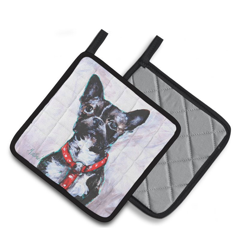 Cuisinier poignée ziggy caroline de la trésors de boston terrier bringé