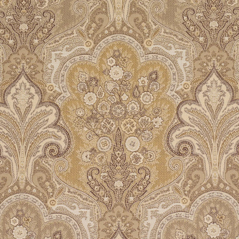 New Castle Paisley Fabric, Travertine