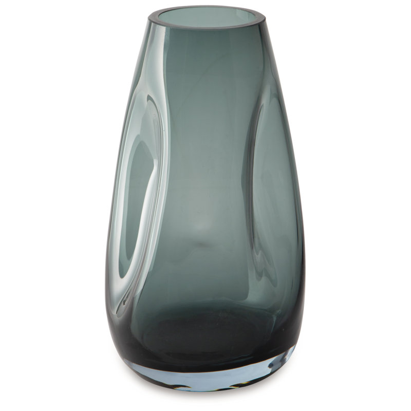 Teal Glass Decorative Table Vase