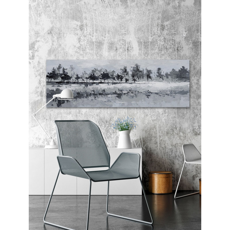 Reproduction d’art sur toile tendue, "dark lake ii" par parvez taj, H 15 po x l 15 po x P 1,5 po