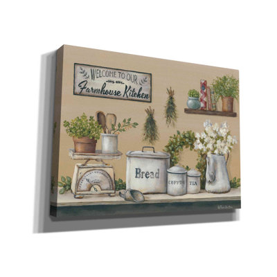 'Garden Farmhouse Kitchen' by Pam Britton, Canvas Wall Art