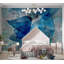 Murale abstraite pelez et collez - mosaïque saphir-623533223