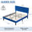 Blue Queen Size Velvet Upholstered Platform Bed Frame with Diamond Tufted Headboard, No Box Spring Needed-865959537-805318853