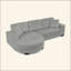 Canapé-lit modulaire rembourré en velours Corduroy-370274301
