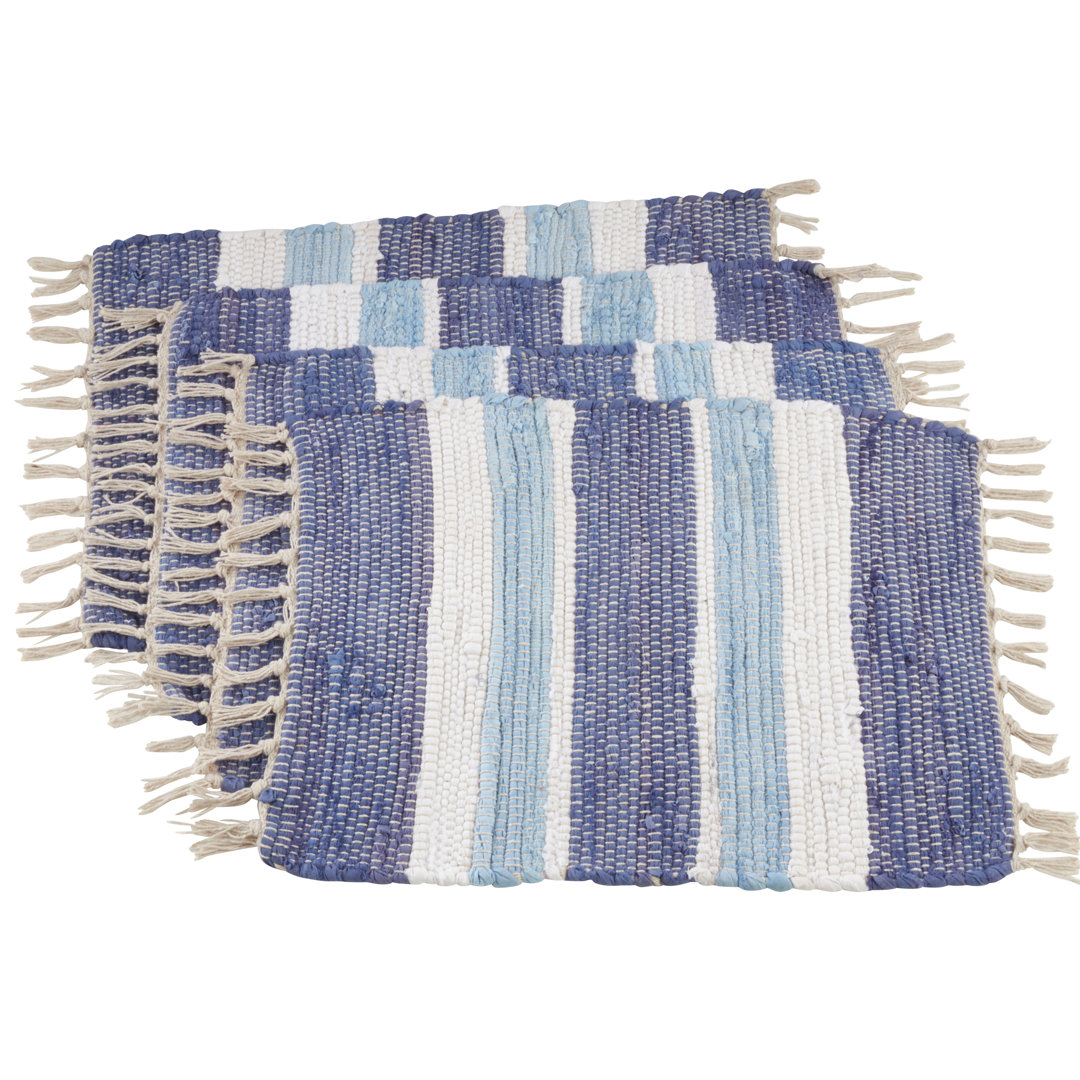 Crowther Cotton Striped Rectangle Placemat (Set of 4) Highland Dunes