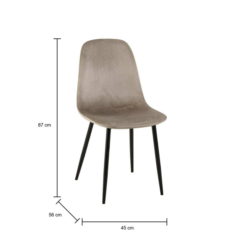 Voni 45cm H Metal Side Chair, Sand