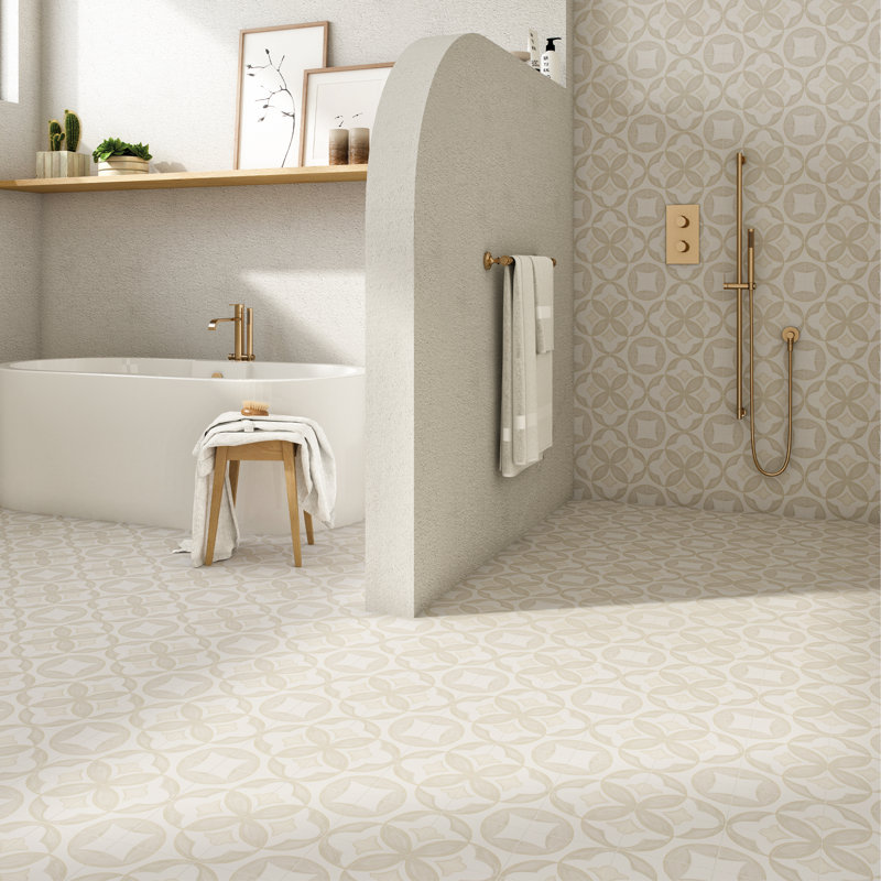 Memory 5.9 In. X 5.9 In. Matte Porcelain Floor And Wall Tile, Sand Beige