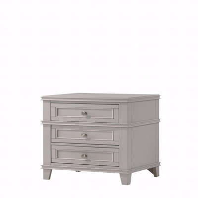 3-Drawer Nightstand With USB Ports