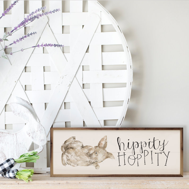 Hippity Hoppity Bunny - blanc, H 8 po x l 24 po x P 1 po