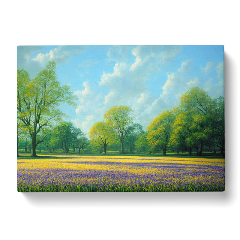 Striking Bluebell Field - Wrapped Canvas