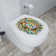 Steven Brown Lewis McZoo Flexi-Fix White Universal Toilet Seat - Unique Lion Design with Soft Close and Quick Release Hinges and Made from Polypropylene Plastic with Top and Bottom Fixing