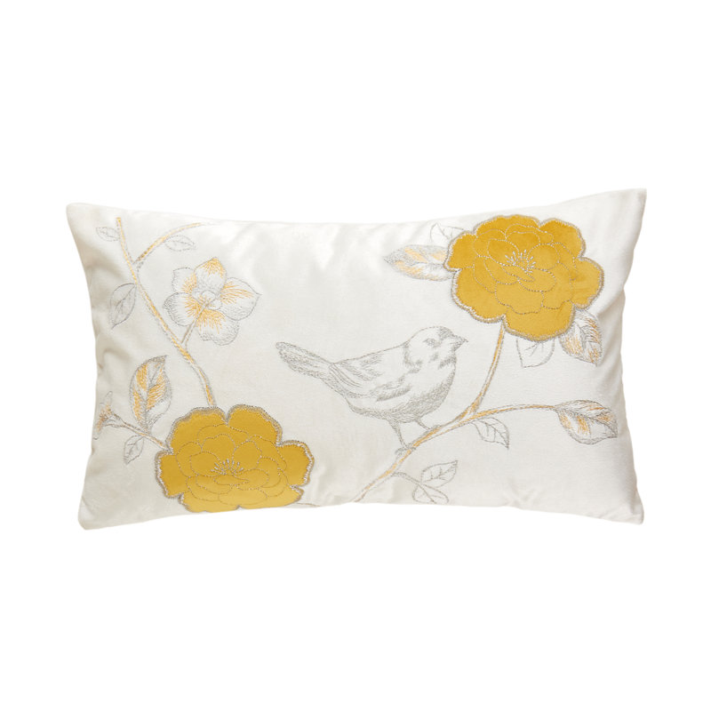 Baby's Breath Yellow Lumbar Pillow