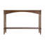 Console 47 x 14 x 30 po en bois brun rustique avec pieds en spirale tournés et tablette inférieure