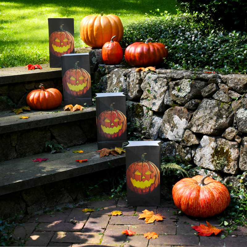 Sacs en papier Jack O 'Lantern Luminaria - 24 unités
