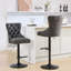 Chaises de bar réglables en cuir d'unité centrale, dossier confortable pour la maison et le pub (noir, 2 avec hauteur-1485603423-1485603422