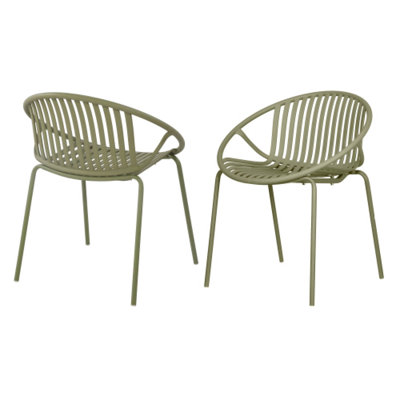 Ensemble de 2 chaises de patio empilables