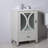 Rouen 24 " W Freestanding Standard Free Standing Single Double Single Vanity Bathroom Vanity With Ceramic Top with Mirror-20868738