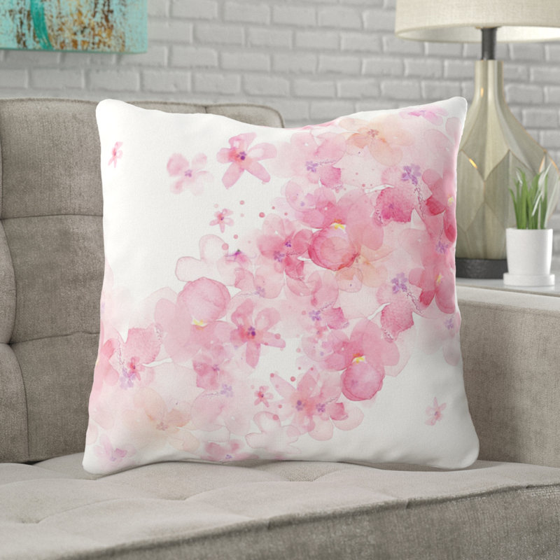 Coussin décoratif aquarelle , Synthétique, Extérieur