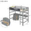 Lit mezzanine en bois avec bureau-1827104559