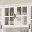 Armoire de cuisine Fairbank de 78,7 po de hauteur avec portes vitrées, 2 tiroirs et étagères réglables