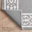 Lorreta Machine Woven Synthetic Geometric Area Rug in Gray/White-704782881