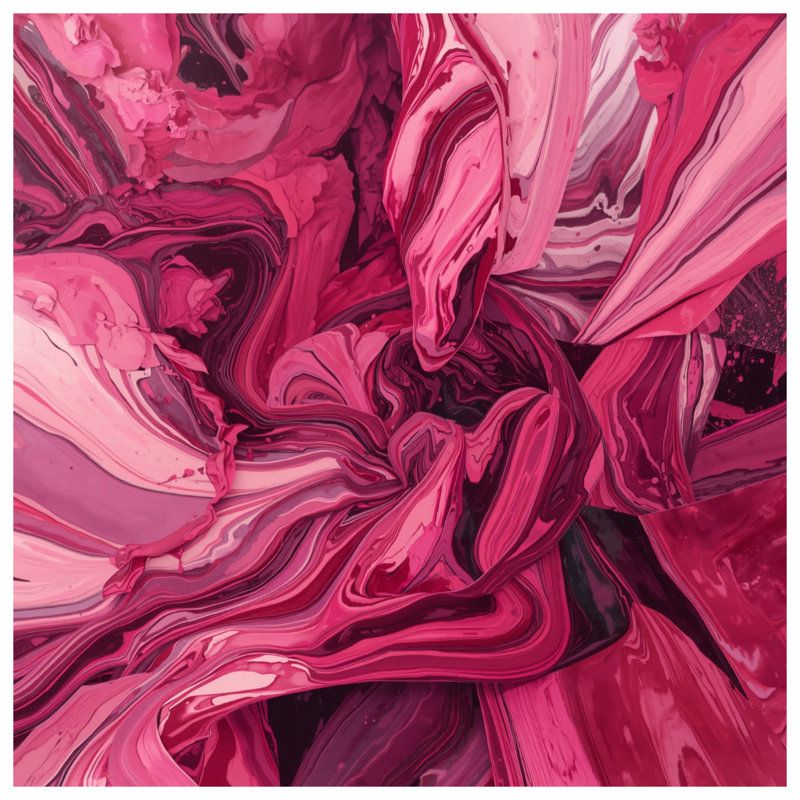 Couvertures vibrantes à tourbillons roses, L 50 po x H 60 po